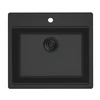 virtuves izlietne Florence 50 Tapwing, viena bļoda, 570x510 mm, nero juodas