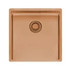 virtuves izlietne New York Comfort 40x40 (L), viena bļoda, 440x440 mm, copper II