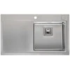 virtuves izlietne Phoenix 40 (L), viena bļoda ar plauktu, 860x510 mm, labā puse