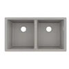 virtuves izlietne S510-U770, dubultā, 820x450 mm, zem virsmas, concrete pilkas