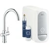 virtuves izlietnes maisītājs ar filtru Grohe Mėlyna Home, C-veida iztece, hroms