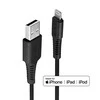 USB Kabelis - LINDY USB Type A į Lightning Laidas, M/M, 480Mbps, Patvarus PVC, 3 m, Juodas