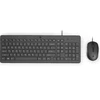 HP 150 USB su laidu Pelė Klaviatūra Combo - Juodas - US ENG