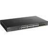 Šakotuvas D-LINK 28 prievadų išmanusis valdomas PoE+ gigabito komutatorius 4x 10G
