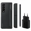 Dėklas Samsung Galaxy Fold4 stovimas dangtelis su S Pen 25W TA Juodas