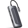 „Satechi“ kelių prievadų adapteris USB-C (2 x USB-C, 2 x USB-A, 2 x 4K HDMI, mikro / SD kortelių skaitytuvas, eternetas) (pilka erdvė)