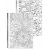 Bloknotas MANDALAS, A4, langeliais, 70 lapų, 70gsm, su spirale šone