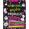 Neoninių spalvų pasaulis. Princesės. Spalvinimo knygelė su neoniniais žymekliais.