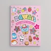 KNYGA Spalvinimo knygelė su blizgučių lipdukais „Kawaii“
