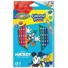 Patio Spalvoti pieštukai Disney Mickey and Friends, trikampiai, 12 +1 spalvos, su drožtuku