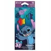 Spalvotieji pieštukai Disney Stitch, 12 vnt.