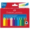 Vaškinės kreidelės Faber-Castell, tribriaunės, 12 spalvų