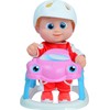 BOUNCIN BABIES lėlė Banielis super greitas savo mašinoje, vaikščiojanti, 16cm, 801001 (Pažeista pakuotė)