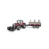 BRUDER Massey Ferguson 7480 krautuvas su priekaba rąstams, 2046