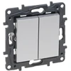 2 klavišų jungiklis Legrand Niloe Step 863305 (pilkas)