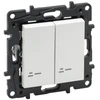 2 klavišų perjungiklis Legrand Niloe Step 863118 (baltas, LED indikacija)