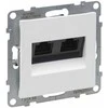 Baltas 2x RJ45 UTP 6A lizdas SUNO Legrand 721155