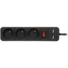 Blow DAUGIALIZDIS LAIDO ILGIKLIS PR-1.5M-3G-SW/USB/B (3 LIZDAI + 2 USB) 1.3 m