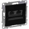 Juodas 2x RJ45 UTP 6A lizdas SUNO Legrand 721455