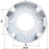 Kameros montavimo bazė B200W, metalinė, balta