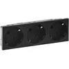 Kištukinis lizdas Legrand 079372L (juodas, matinis, 3x2P+E 45° kampas, IP40)