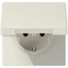 Kištukinis lizdas su įžeminimu ir dangteliu JUNG LS1520KL (dramblio kaulo spalvos, 16A/250V)