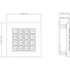 Dahua IP domofono modulinė klaviatūra skirtas modulinei sistemai VTO4202F-MK
