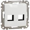 Kompiuterinio lizdo dangtelis 2×RJ45 Schneider Electric Sedna Design SDD111444C (baltas)