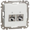 Kompiuterinis lizdas 2xRJ45 STP Schneider Sedna SDD111452S (baltas)