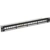 Komutacinė panelė 19" 1U EXCEL 100-095 (24 prievadų, be lizdų)