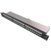 Komutacinė panelė 19" 1U FTP Cat6A LK-PP-24S/CAT.6A (24 prievadai, su kabelių laikikliu, 483x44x95 mm)
