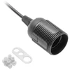 Lemputės lizdas su laidu GTV GZ-E27000-10 (juodas, E27, 60W)