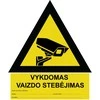 Lipdukas Stebėjimo kameros, geltonas-juodas