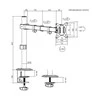 MONITORIAUS DARBO STALO LAIKIKLIS BRATECK-LDT66-C012 BRATECK