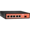Šakotuvas 5 prievadų, 5 PoE komutatorius Wi-Tek WI-PS306GF-UPS