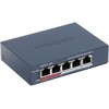 Šakotuvas SWITCH POE DS-3E1105P-EI/M-V2 4 PRIEVADŲ Hikvision