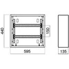 SKIRSTIKLIS VIRŠ TINKO 48-MODULINIS LE-337202 XL3 S 160 LEGRAND