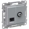 TV + RJ45 lizdas Suno Legrand 721329 (Aliuminis)