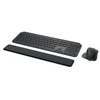 Logitech MX Keys Combo verslui Gen 2 Belaidė klaviatūra ir pelė + Atrama riešui, DE, Graphite