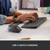 Logitech MX Keys Combo verslui Gen 2 Belaidė klaviatūra ir pelė + Atrama riešui, DE, Graphite