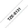 Brother TZe-S131 (TZeS131) Ženklinimo juostelė, Strong Adhesive, Juodas on Clear, 12mm 8m