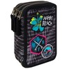 Cool Pack Forminis trijų skyrių penalas su priedais CoolPack Jumper 3 Badges Girls Pilkas