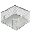 Dėžutė lapeliams Forpus, 9.5x9.5cm, sidabrinė, perforuoto metalo 1005-007