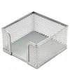Dėžutė lapeliams Forpus, 9.5x9.5cm, sidabrinė, perforuoto metalo 1005-007