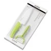 Kyocera FK140CP10NGR SANTOKU KNIFE &amp; PEELER Rinkinys, peilis (14 cm ašmenys) ir skustukas, Žalia