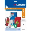 Lipni poliesterio plėvelė Lomond PET Laserjet Film Self Adhesive Baltas-coated Matinė A4, 25 lapai