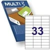 Lipnios etiketės Multi3, A4, 70x25.4 mm, (33) (100) 0707-800