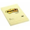 3M Lipnūs lapeliai Post-it, 102 x 152 mm, 100 lapelių, linijomis, geltona