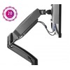 Up Up Premium Dual-Screen Monitoriaus laikiklis 17-32'', VESA 75x75, 100x100, Matinė juoda