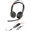 Hewlett Packard (HP) Poly Blackwire 5220 Stereo USB-C Ausinės +3.5mm Plug +USB-C/A Adapteris (207576-201)